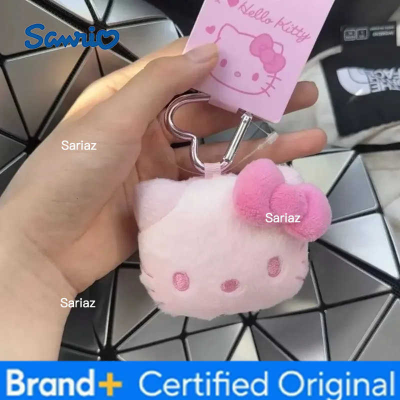 Sanrio 7cm/276in Hello Kitty Plush Keychain Cartoon Pendant Cotton Kawaii Anime Peripherals Doll Cute Keyring Backpack Girlfriend Gift H251225