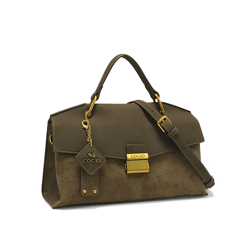 COCIO Hot selling new style women fashionable handbag high-quality Frosted shoulder crossbody bag green dark red free shipping