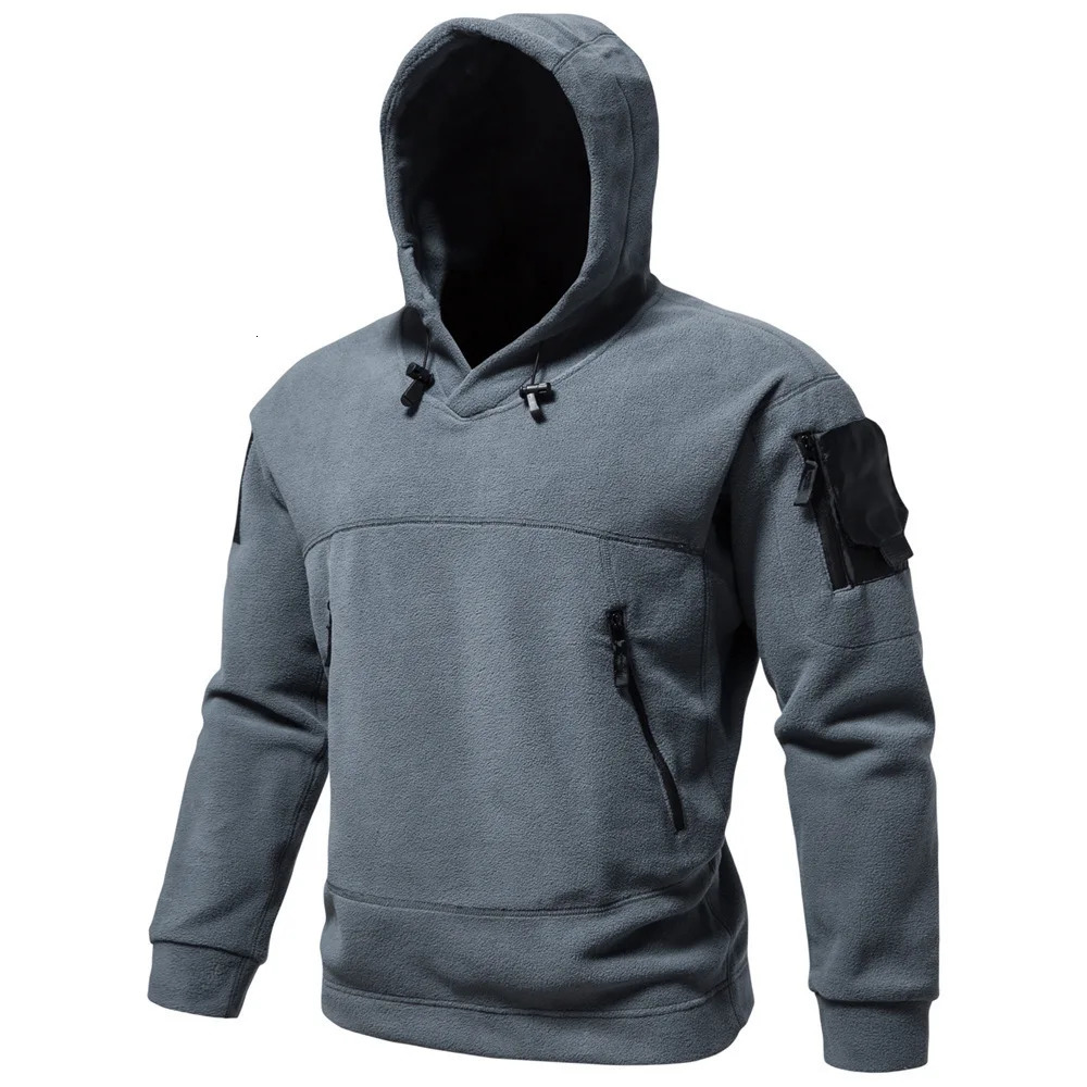 Mens Tactical Base Layer Fleece Hoodie for Outdoor Activities in Autumn Winter 251225