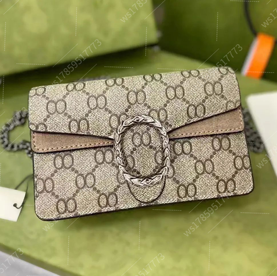 Designer Women Purse Shoulder Messenger Handbag Cross body Luxury Mini Bag Brown Fashion Leather Classic Chain Flap Top Beach Outdoors bag WS5