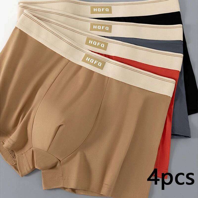 4pcs Men Underwear BoxerShorts Hombre Panties Man Breathable Underpants Sexy Sports Comfort U Convex Male Boxers Large Size 4XL X251225