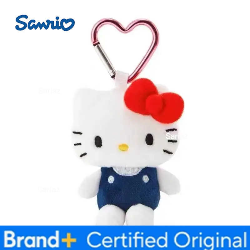 Sanrio Hello Kitty Stuffed Doll Keychain Love Knot Kitty Cat Cute Cartoon Stuffed Keychains Bag Accessories Ornament Gifts H251225
