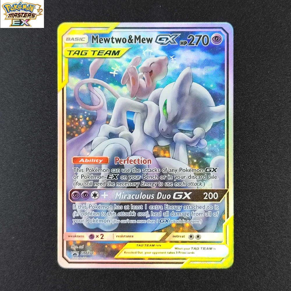 DIY Pokemon PTCG Card TAG TEAM Latias Latios Gengai Mimikyu Mewtwo Mew Moltres Zapdos Articuno GX Trading Card Game L251225H6TK