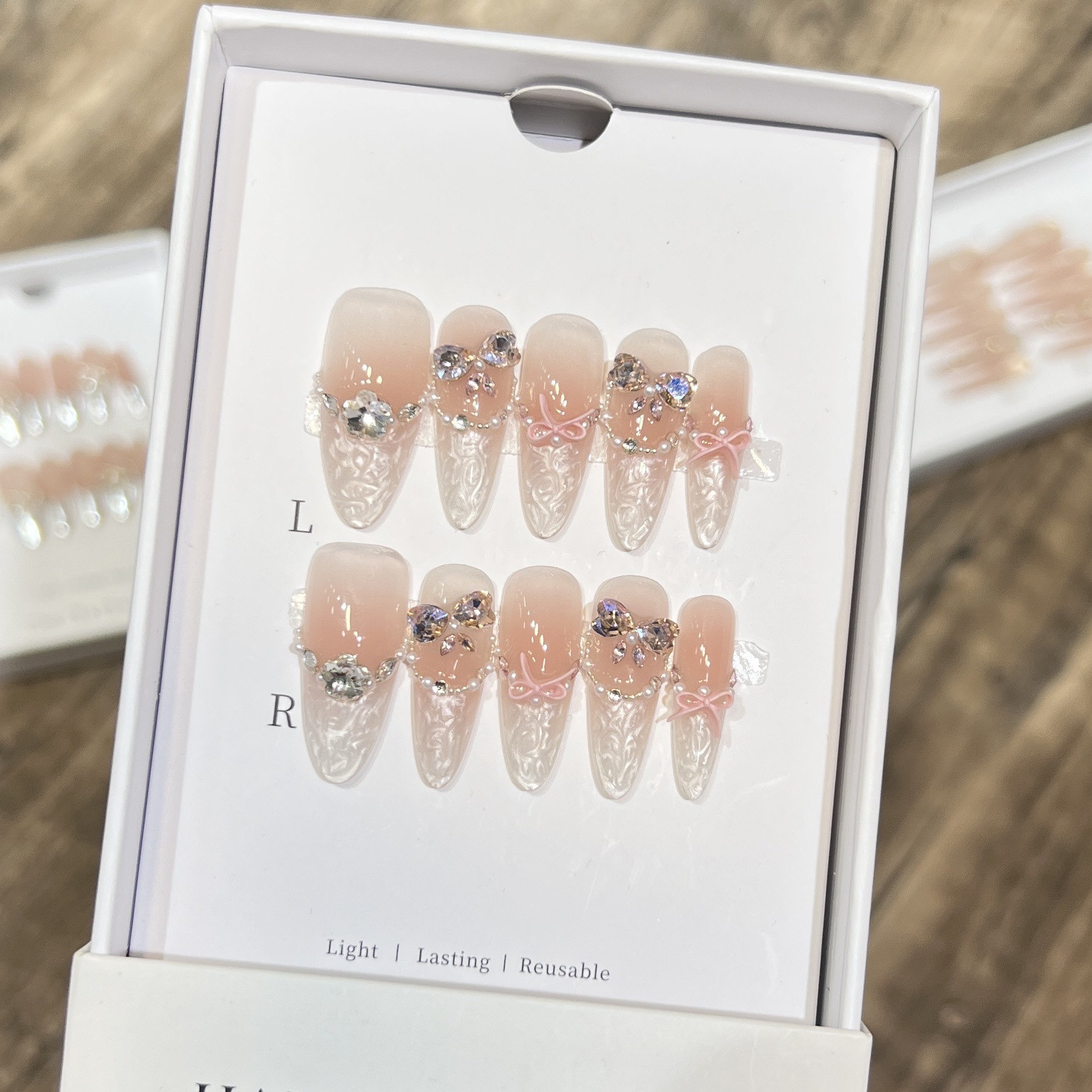 luxurious wearable nail art featuring flora fauna motif premium quality butterflies adorned with sparkly gems