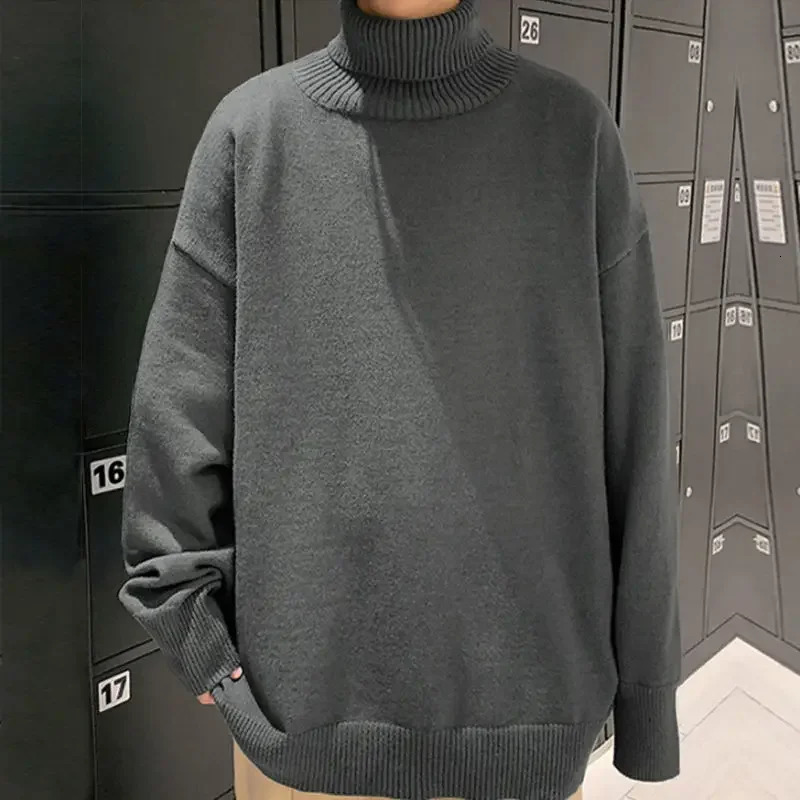 Oversize Pullover Man Loose Fit Autumnr and Winter Knitted Sweaters for Men Jumpers Korean Clothes Top Original Knitwear 251225
