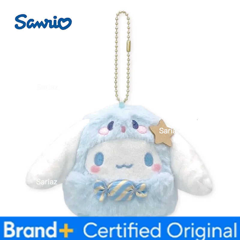 Sanrio Cartoon Hello Kitty Cinnamoroll My Melody Kuromi Plush Doll Keychain Kawaii Couple School Bag Pendant Pp Cotton Stuffed Doll H251225