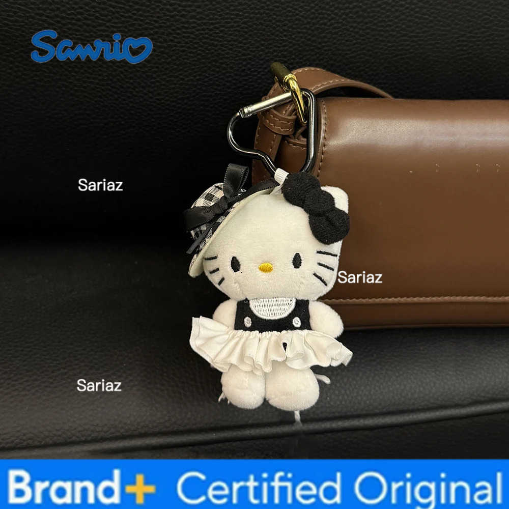 Sanrio Anime Hello Kitty Kawaii Plush Doll Keychain Backpack Pendant Phone Chain Cute Pendant Keychain Hanging Rope H251225