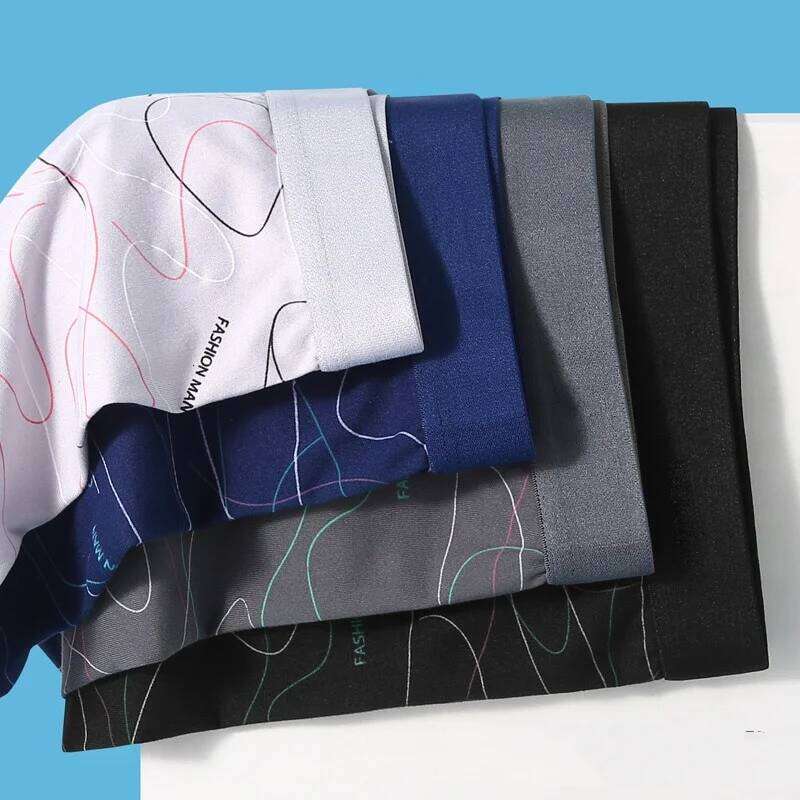 4/8Pcs Man Boxers Printed Underpants U Convex Panties Male Fashion Comfortable Shorts Mens Solid Breathable Soft Underwear L-4XL X251225