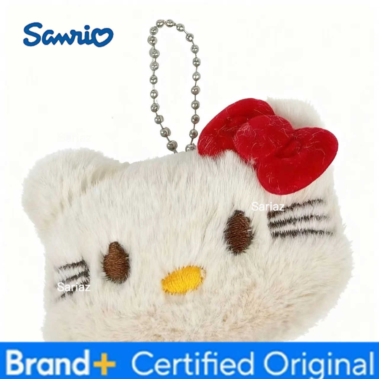 Sanrio Kitty Plush Keychain Kawaii Cartoon Plush Toy Pendant Cute Bag Backpack Keyring Gift Charm H251225