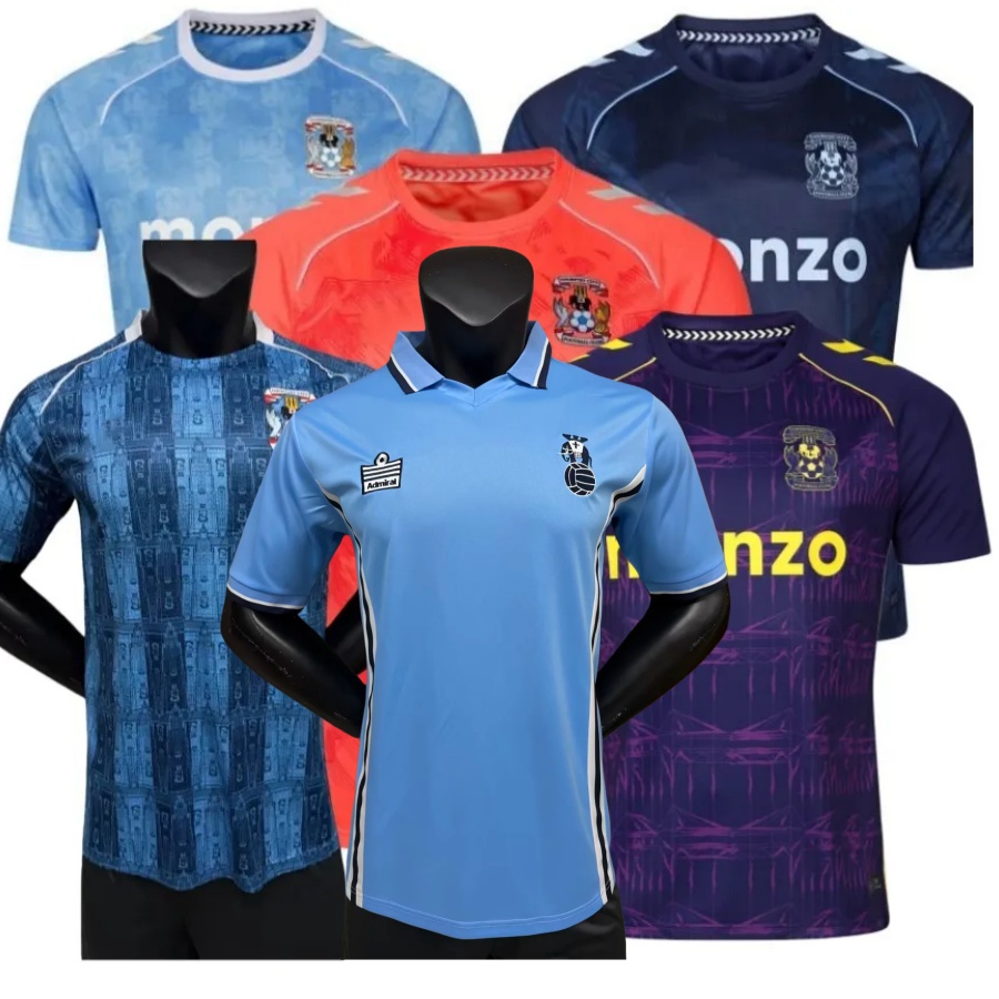 25 26 Coventry City Soccer Jerseys O Hare Sheaf Gyokeres Godden Hamer 2025 2026 Home Blue Men Kids Kit Football Shirts Tops Camiseta De Futbol