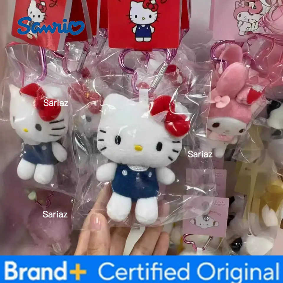 Sanrio Hello Kitty Stuffed Doll Keychain Love Knot Kitty Cat Cute Cartoon Stuffed Keychains Bag Accessories Ornament Gifts H251225