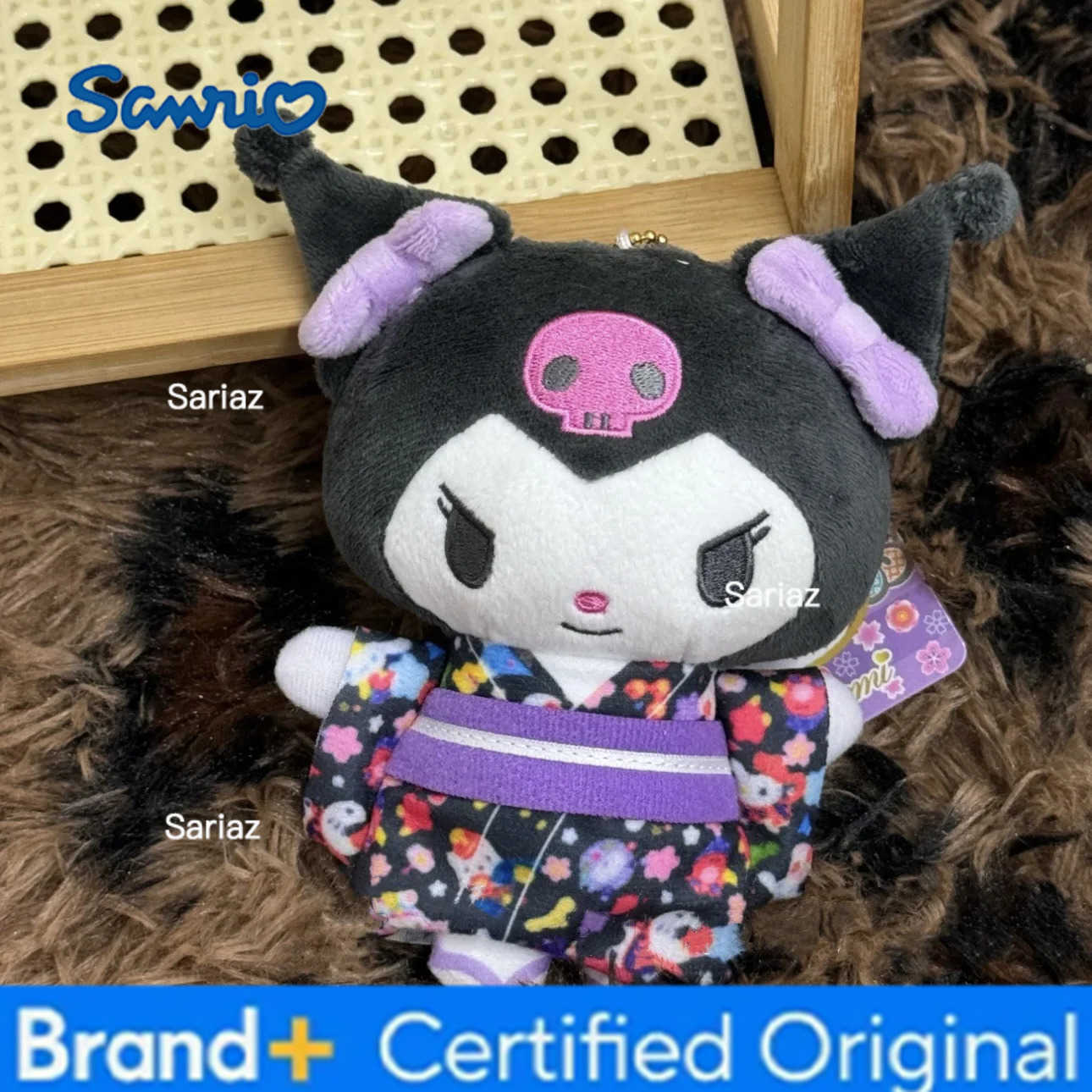 Sanrio Hello Kitty Melody Sakura Kimono Plush Doll Kawaii Kuromi Stuffed Plush Toy Backpack Pendant Keychain Girls Holiday Gift H251225
