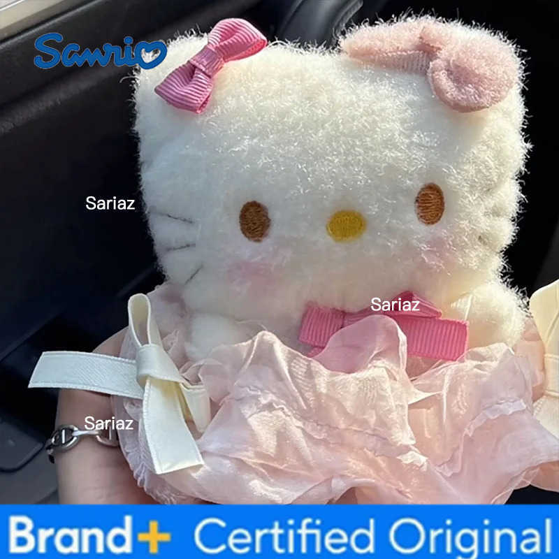 Sanrio Cute Plush Keychain Hello Kitty Bag Hanging Pendant Keyring for Backpack Phone Car Women Xmas Couple Gifts H251225