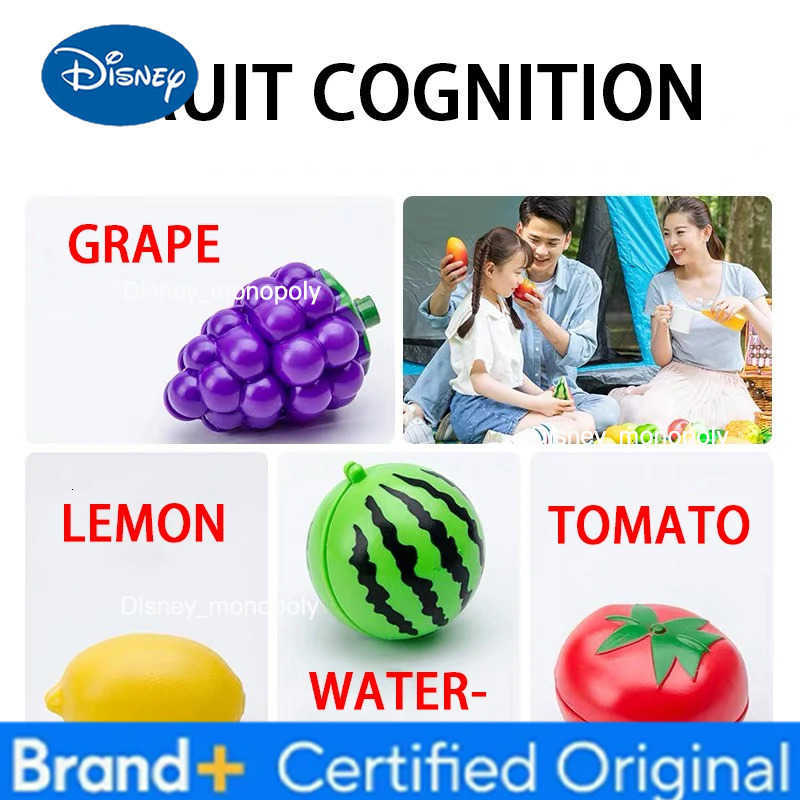 Disney Play House Simulation Toys Early Education Girls Boys Gifts Educational Toy Plastic Kitchen Toy Set Cut Fruit and Vegetable Food H251225
