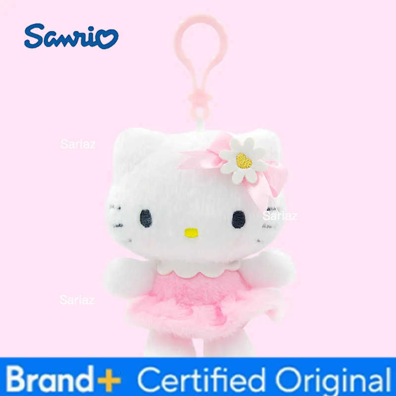 Sanrio Cute Flower Fruit HelloKitty Kuromi Melody Cinnamoroll and Pochacco Plush Doll Keychain Diy Bag Accessories Pendant Send Gifts H251225