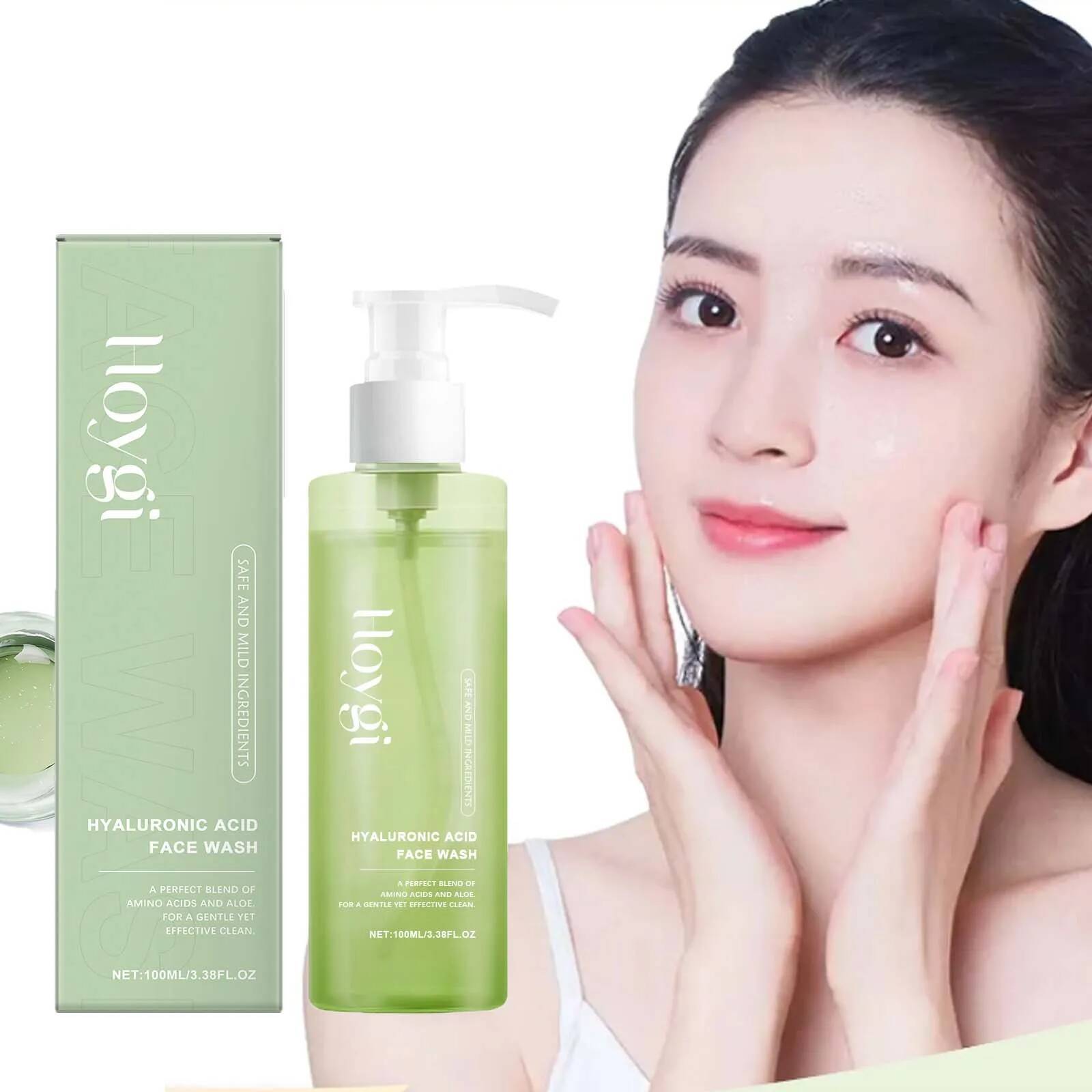 Bestseller Hyaluronic Acid Gel Pore Cleaning & Hydrating Non-Drying Face Wash Exfoliating Moisturizing Formula Facial Cleansing ddmySat