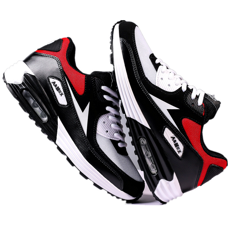 Free shipping sneakers breathable mesh material air cushion sole comfortable non-slip wear-resistant adjustable laces versatile daily wear practical s