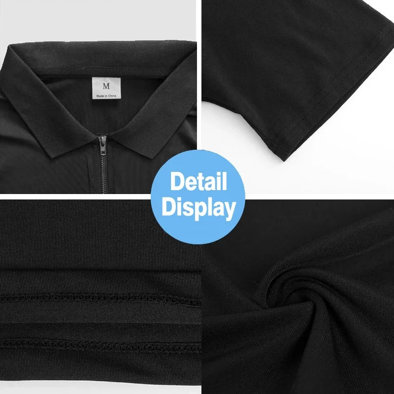 Mens Quick Dry Short Sleeve Polo Shirt Plain Compression Tight Sportswear Gym Fitness Trainer Polos Trainning Exercise Shirts 251225