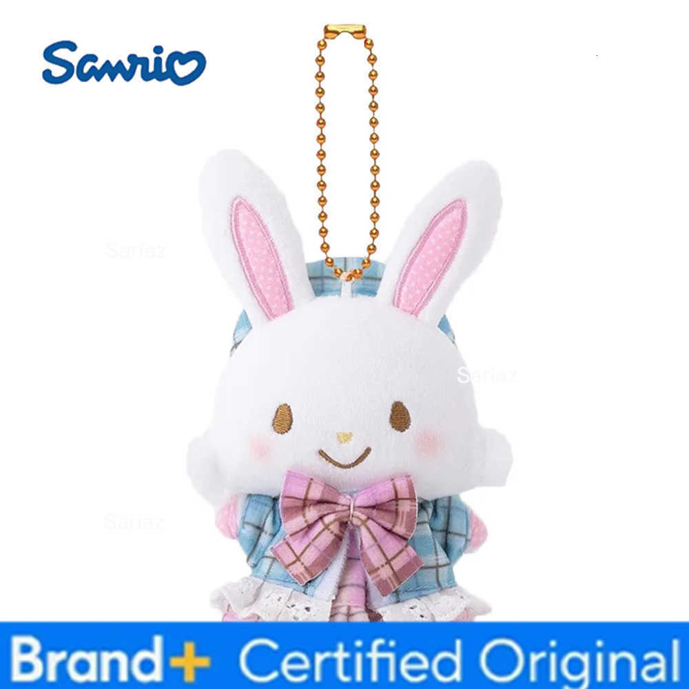 Sanrio Retro Grid Kitty Cinnamoroll Hanton Kuromi My Melody Pochacco Pompompurin 10CM Pendant Keychain Plush Doll Toy H251225