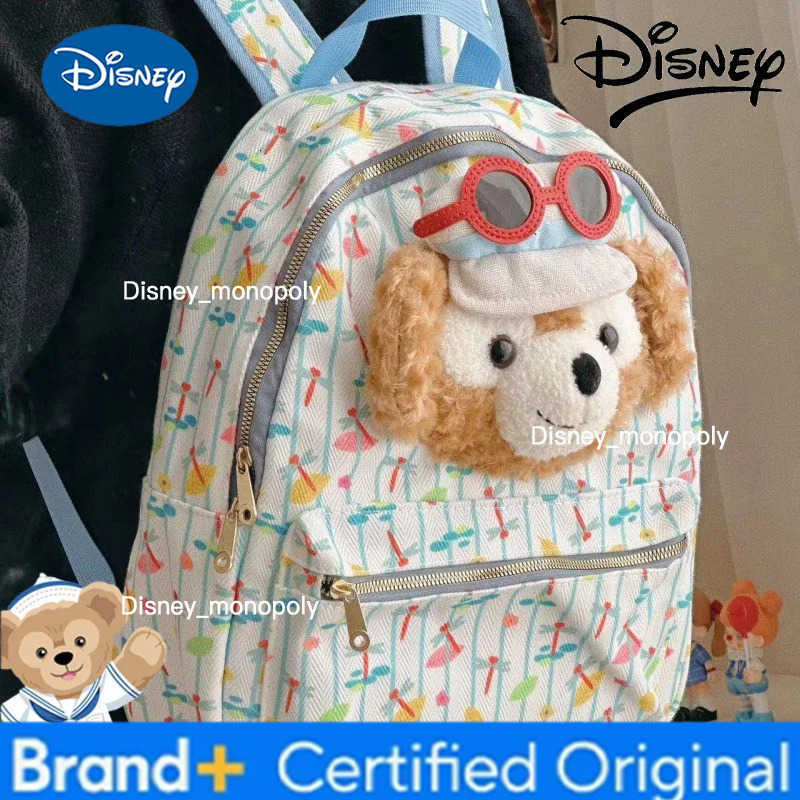 Disney Duffy Shoulder Bag Student Backpack Large Capacity Cartoon Schoolbag Book Stationery Storage Laptop Bag Sweet School Bags H251225