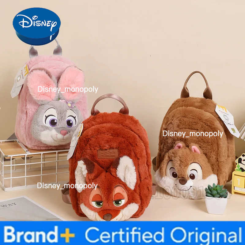 Disney Original New Plush Doll Fashion Backpack Cartoon Cute Womens Mini Backpack Fashion Plush Doll Mini Backpack High Quality H251225