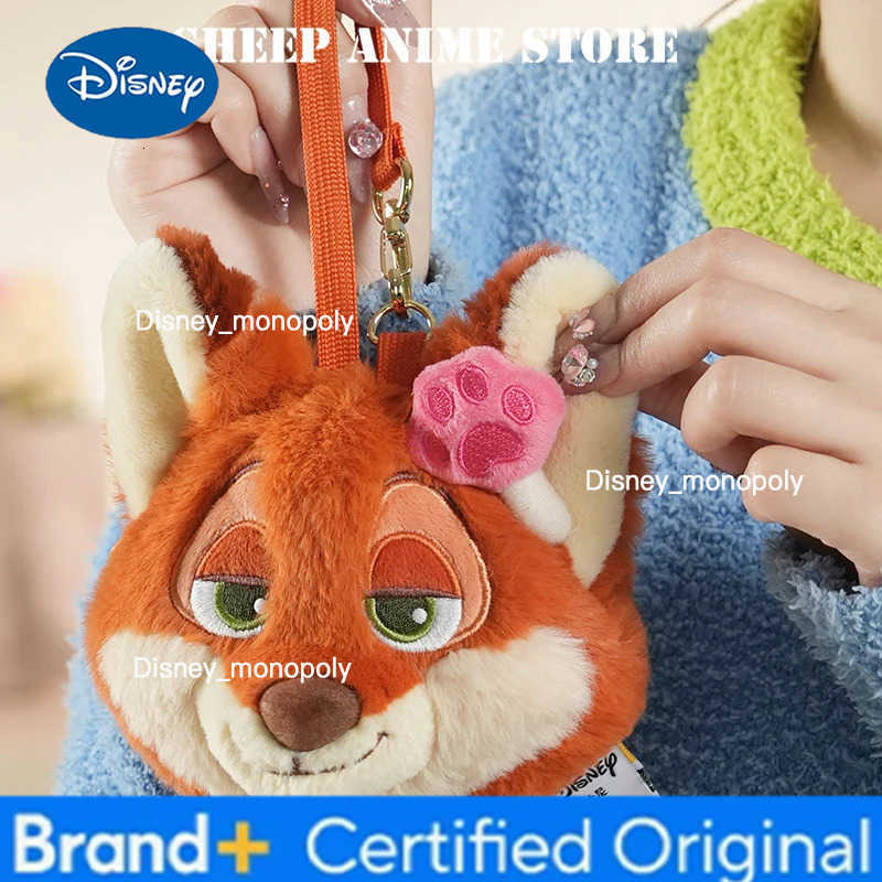 Disney Original Judy Plush Bag Cartoon Nick Figure Plush Coin Purse Cosplay Prop Childrens Christmas Gifts H251225