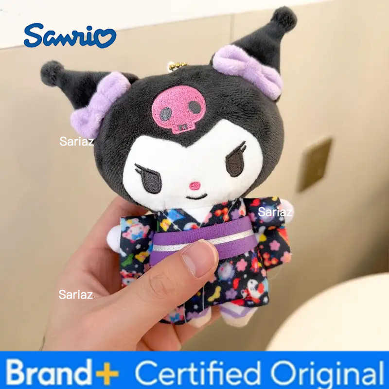 Sanrio 15Cm Cartoon Hello Kitty My Melody Kuromi Sakura Kimono Series Plush Keychain Kawaii School Bag Pendant Pp Cotton Stuffed Doll H251225