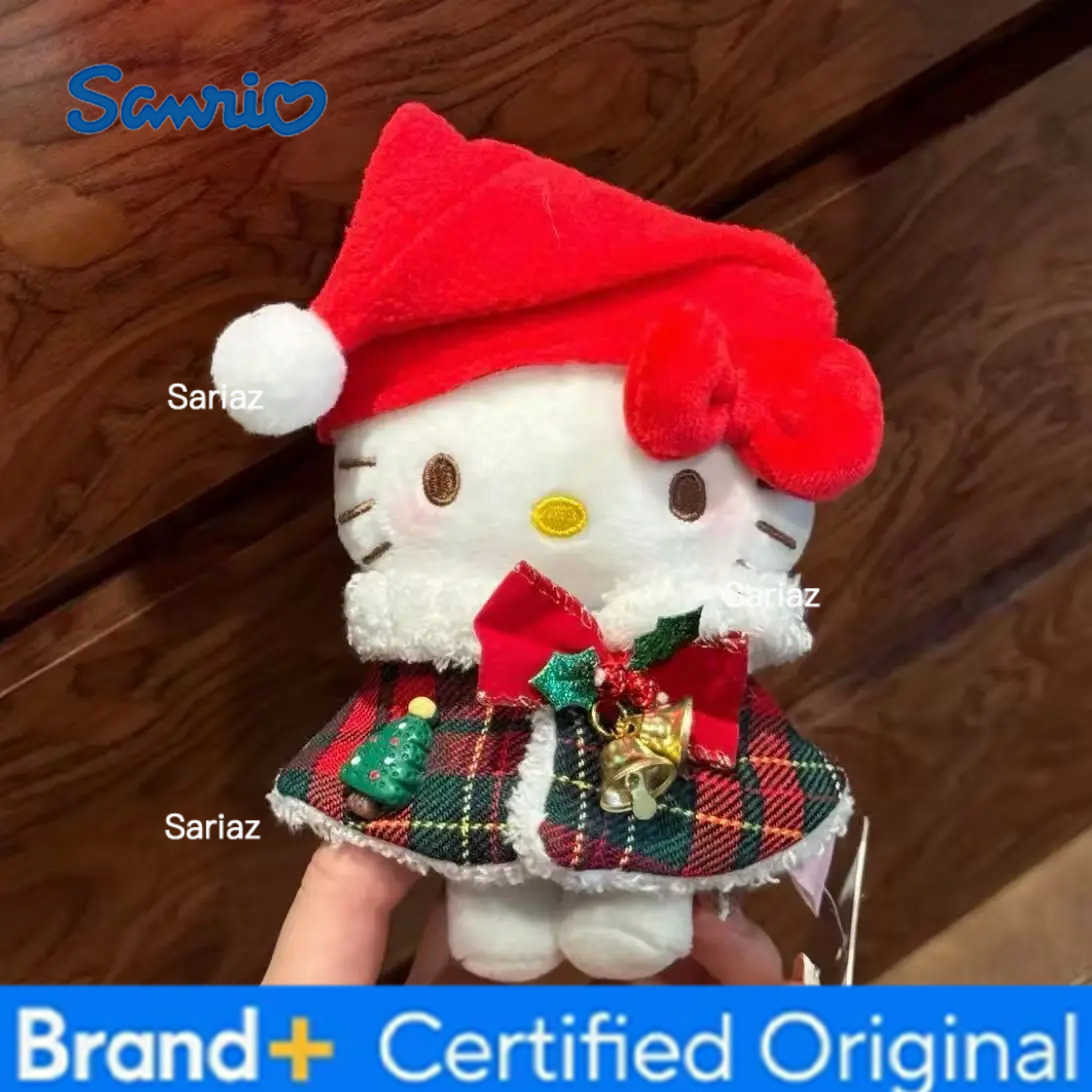 Sanrio Genuine Hello Kitty Christmas limited KT Cat Plush Keychain Bag Keychain Couple Best Friend Girl Birthday Christmas Gifts H251225