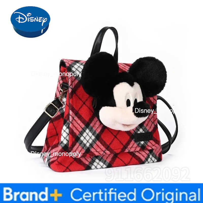 Disney Mickey New Womens Backpack Cartoon Fashion Womens Casual Backpack Large Capacity Luxury Doll Backpack High Quality H251225