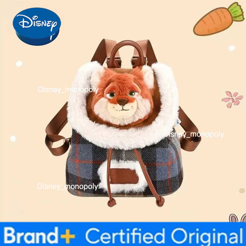 Disney Zootopia New Fashion Doll Backpack Luxury Brand Plush Doll Backpack Cartoon Cute Womens Casual Backpack High Quality H251225