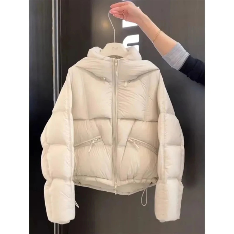 Womens Down Cotton Padded Jacket Unique Highgrade Ladies Winter Parka Coat Korean Version Hooded Lady Outwear 251225