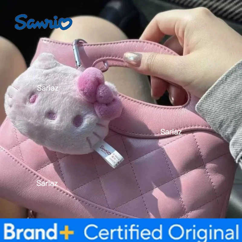 Sanrio 7cm/276in Hello Kitty Plush Keychain Cartoon Pendant Cotton Kawaii Anime Peripherals Doll Cute Keyring Backpack Girlfriend Gift H251225