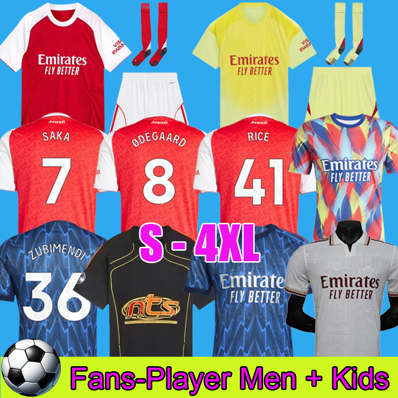 25 26 SAKA ZUBIMENDI GYOKERES EZE soccer jerseys Fans Player version ODEGAARD HAVERTZ LEWIS-SKELLY 2025 football shirt Kids sets RICE MADUEKE ArSeN top kit jersey