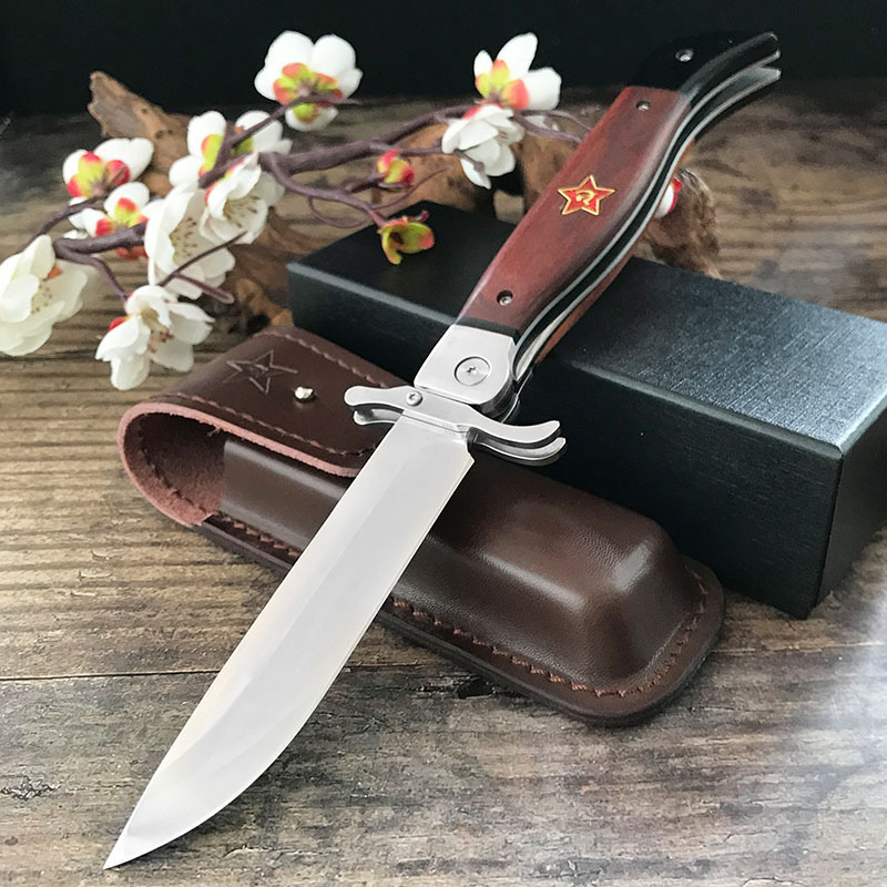 EDC Folding Knife 440C Mirror Finish Blade Resin Handle Outdoor Manual Tactics Pocket Knives Multi Tool