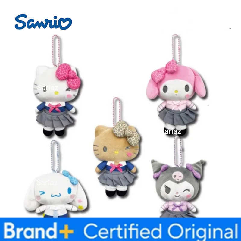Sanrio Hello Kitty Jk Uniform Tanned Cute Girl Glasses Exquisite Plush Pendant Doll Cute Kt Cat Girl Cartoon Bag Decor Toys Gift H251225