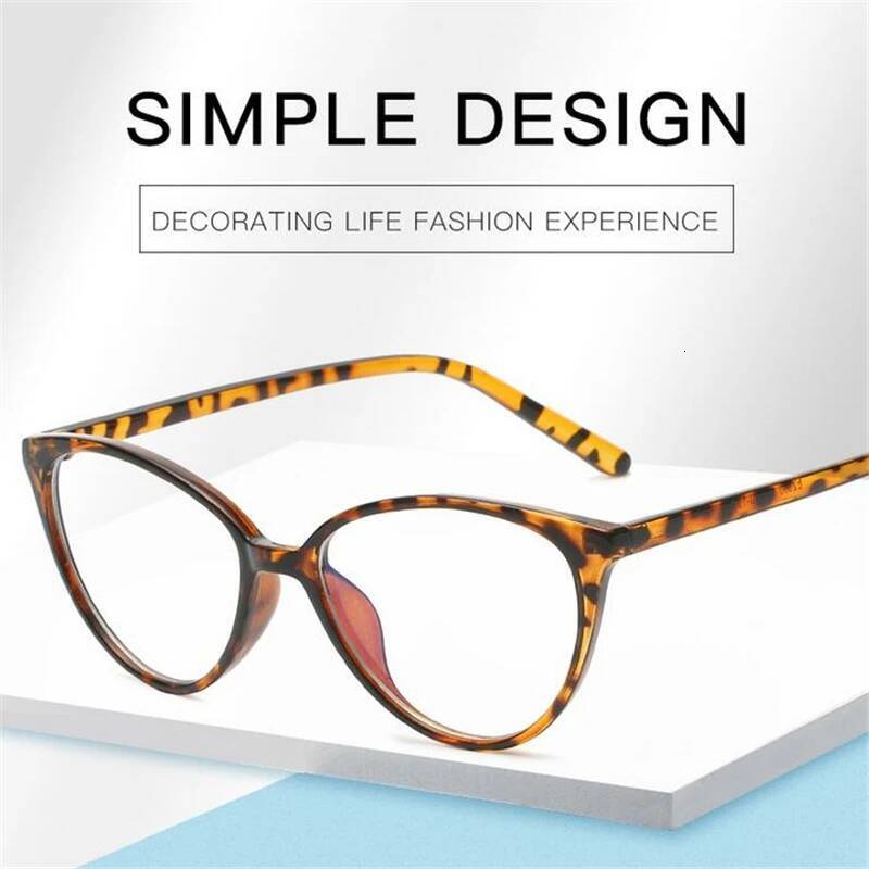 Leopard Frame 1.56 Aspheric Cat Eye Myopia Glasses With Prescription Women Men Single Vision Myopic Spectacles -0.5 -0.75 To -6 ddmythur