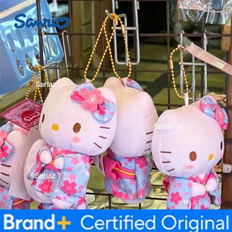 Sanrio New Kimono Hello Kitty Plush Doll Keychain Cute Kitty Cat Pendant Bag Car Decoration H251225