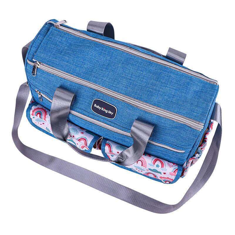 New Fashionable Cloud Prined Shoulder Mommy Muli-Funcional Large-Capaciy Cross-Body Moher and Baby Bag; Sachel Diaper Bag for Pregnan Women When Going