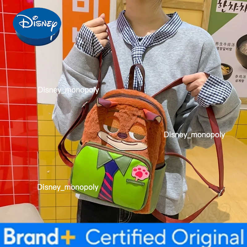 Disney Judy Nick New Childrens School Bag Cartoon Casual Childrens Backpack Fashion Lightweight Casual Womens Mini Backpack H251225
