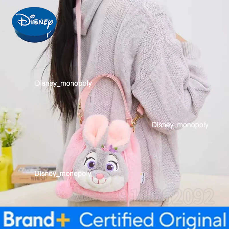Disney Judy New Plush Womens Handbag Cartoon Cute Womens Plush Shoulder Messenger Bag Fashion Casual Womens Bag High Quality H251225