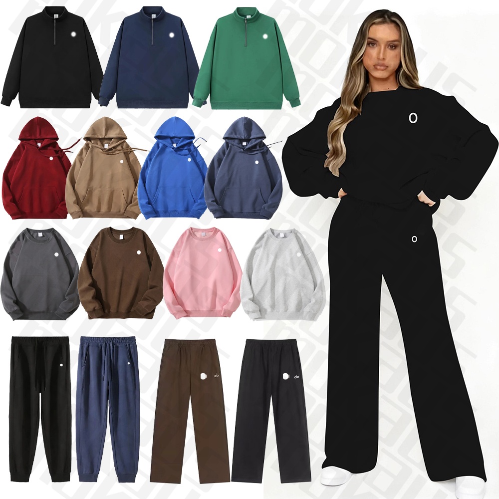 alosetismnessMens Womens Yoga Outfit Hoodie Sweatshirt Round Neck Pullover Loose Long Sleeve Top Fitness Exercise Sportswear Gym For Men Women Designer Hoodie