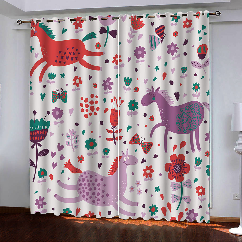 YL-38044 High-Density Blackout Curtain Rainbow Series 3D Digital Printed Curtains - Custom Made from Custom Images