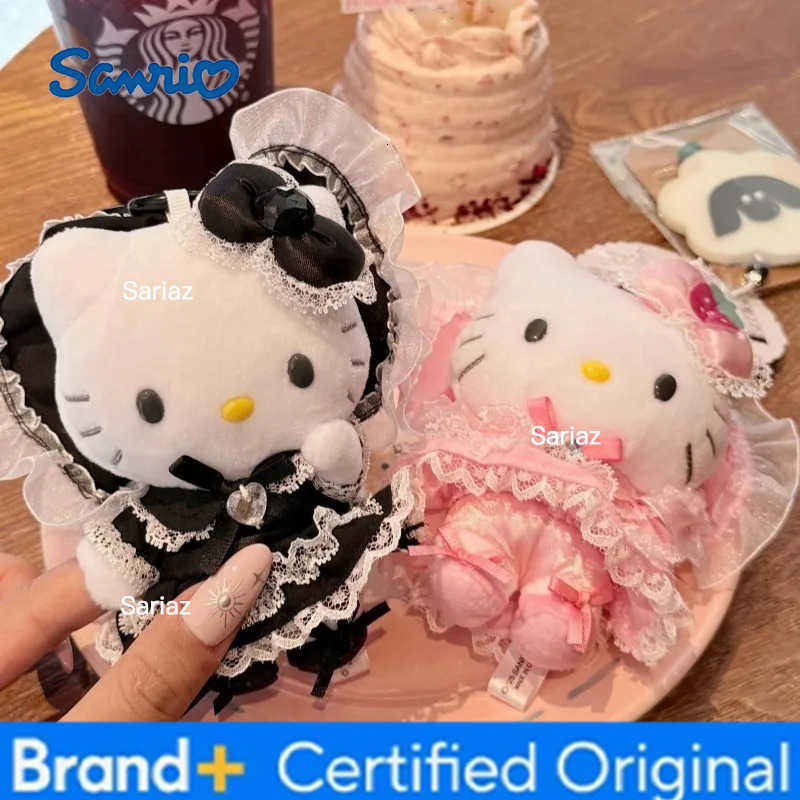 Sanrio New Hello Kitty Plush Keychain Intricate Work Lolita Lace Dress Kitty Bag Charm Stuffed Sweet Maid Decoration Pendant Girly Gift H251225