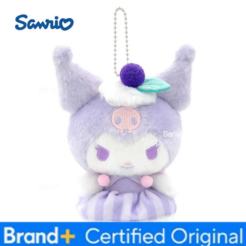 Sanrio 10cm Genuine Plush Toys Hello Kitty My Melody Kuromi Stuffed Animals Doll KeychainSmall Pendant Christmas Birthday Gifts H251225