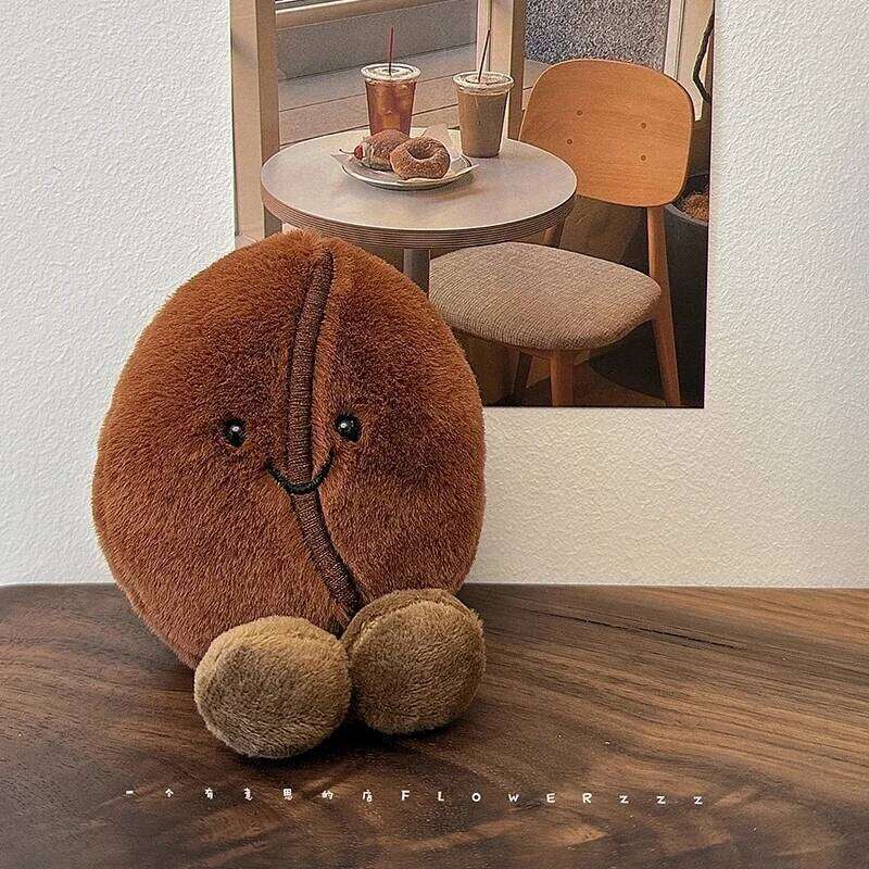 Adorably Bean Plushies Soft Doll Brown Coffee Food With Foot Plush Toy Funny Home Decor Xmas Gifts Girl X251225
