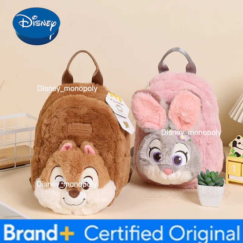 Disney Original New Plush Doll Fashion Backpack Cartoon Cute Womens Mini Backpack Fashion Plush Doll Mini Backpack High Quality H251225