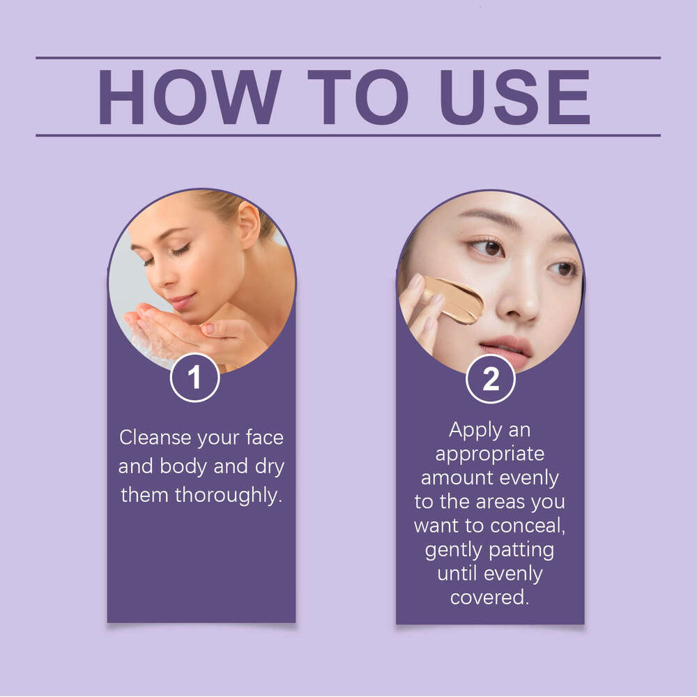 zephoco Color Concealer Face and Body Universal Natural Skin-Friendly Delicate Hydrating Lightweight Moisturizing