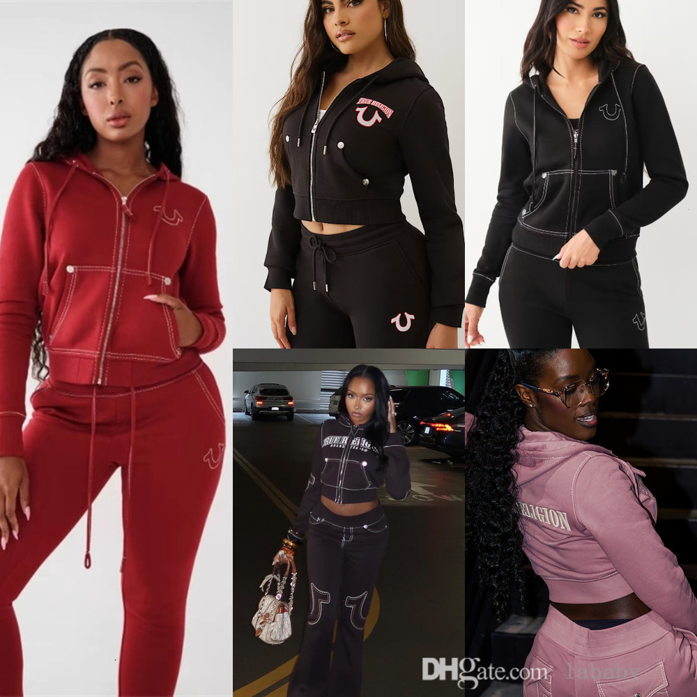 Womens Designer Tracksuit Casual Sweatsuit Letter Printed 2 Piece Set Women Zipper Hoodie Sweatshirt Hip Hop Pants 2Pcs Sets Outfits