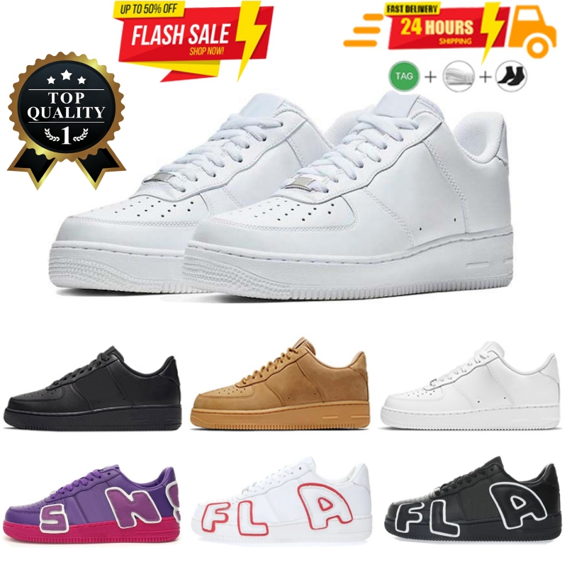 1 low Designer running shoes one men women Triple White Black mens womens trainers sports outdoor platform classic flat sneakers