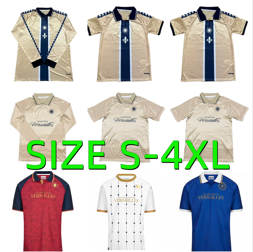 24 25 26 Versailles Soccer Jerseys 2024 2025 2026 MBEMBA BAGHDADI KODJIA GUIRASSY RENAUD BASQUE KARAMOKO CALVET Home Away FC Versailles Football Shirts Men Uniforms